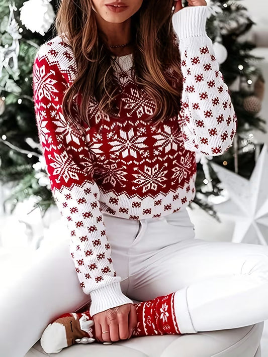 Christmas & New Year Celebrations, Winter Clothes For Women, Casual Wear | Snowflake Design | Construction